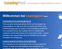 Suchmaschinenoptimierung für das erste europäische Vergleichsportal für Leasing