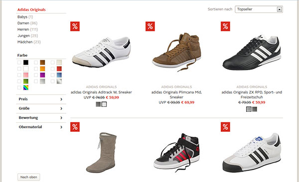 Adidas Sportschuhe kaufen. Beispiel 2