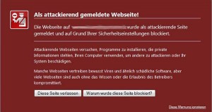 Als attackierend gemeldete Webseite