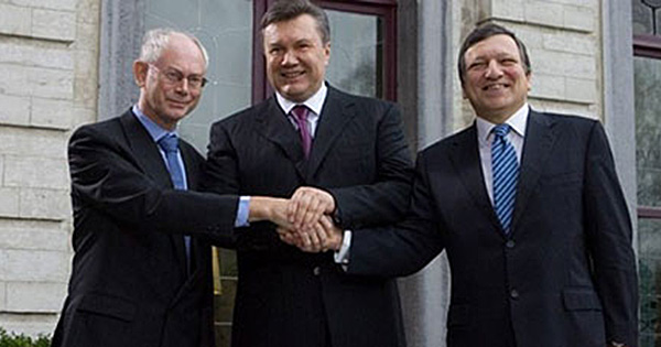 Barroso, Rompuy, Janukowytsch. Ein Treffen in Brüssel