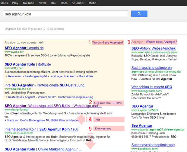 Google Suche SEO Agentur Koeln