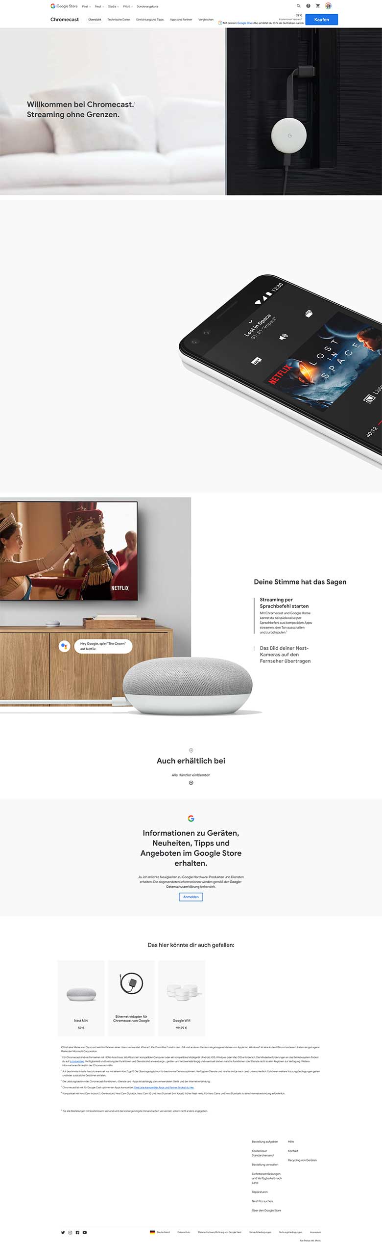 Landing Page Google Chromecast