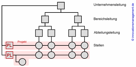 Matrix Projektorganisation. Organisatorische Einbindung von SEO in das Unternehmen