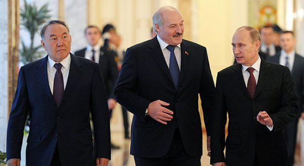 Nasarbajew, Lukaschenko, Putin