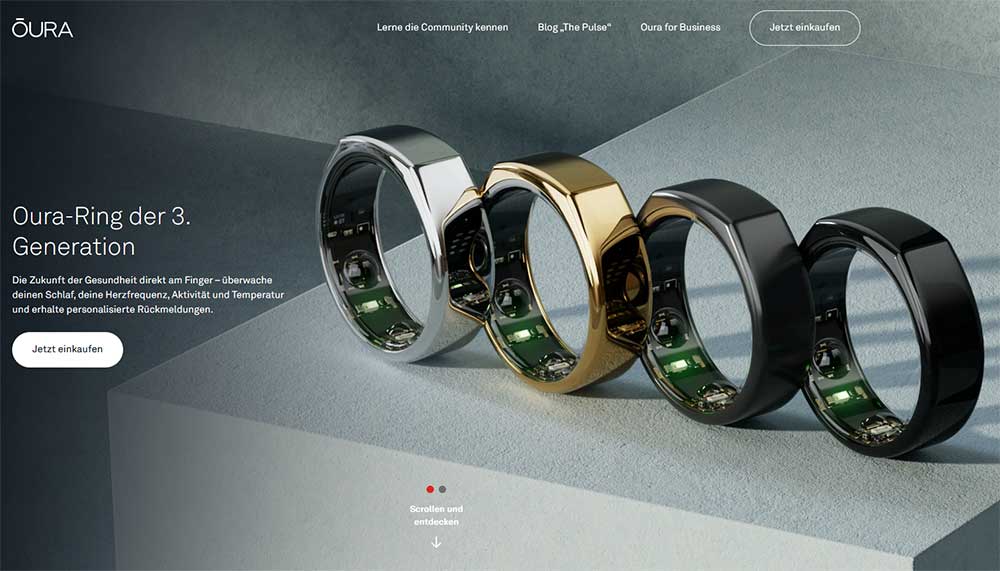 Oura Ring Landing Page