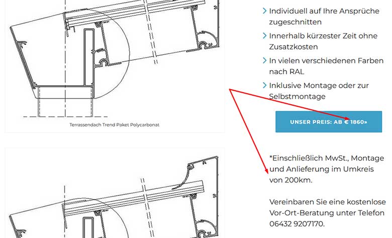 Preis-und Geographieangaben