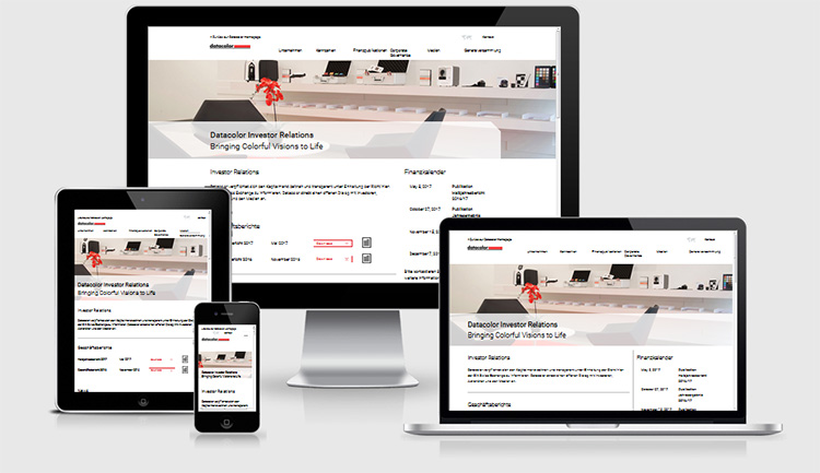 Responsive Webdesign Datacolor