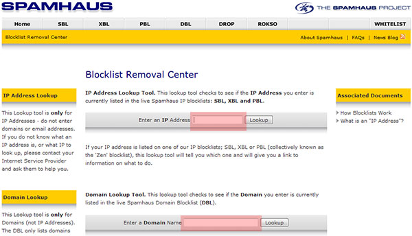 Spamhaus Removal Request