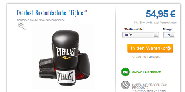 Vantage Boxhandschuhe Everlast