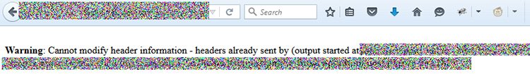 Warning: Cannot modify header information – headers already sent