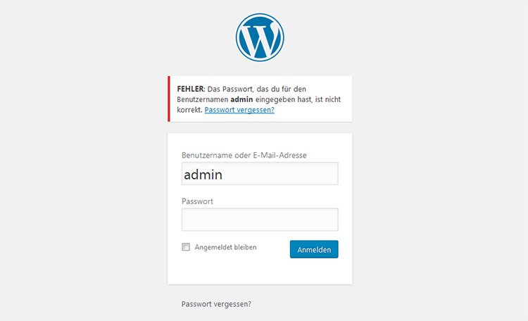 WordPress Passwort vergessen