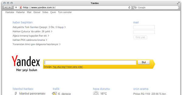 Yandex Türkei